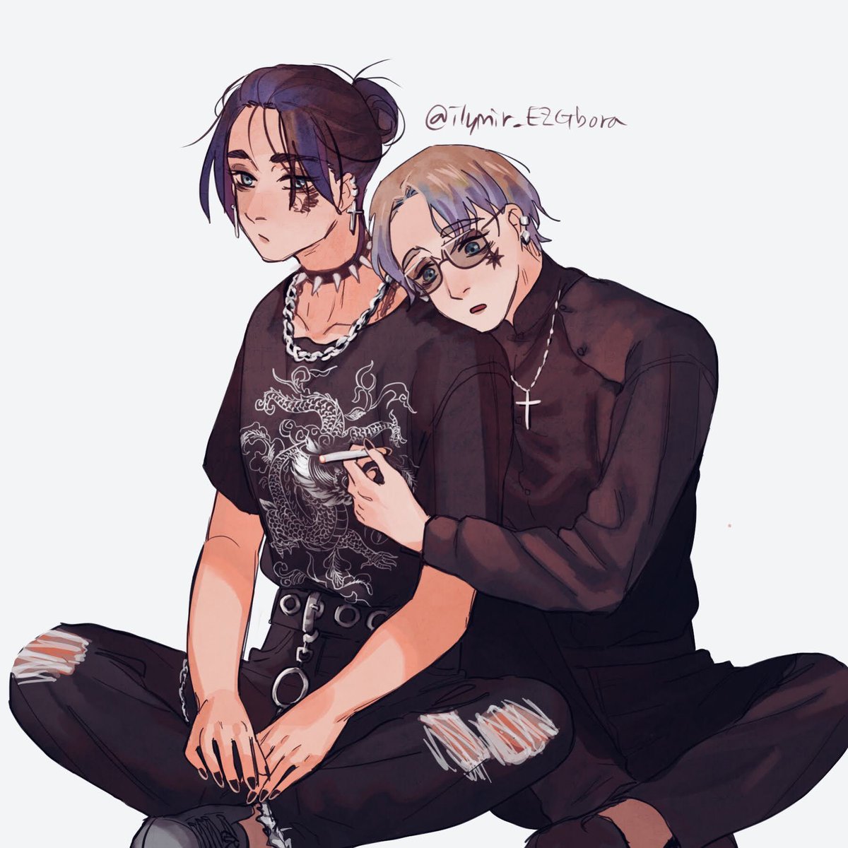 Goth brothers being goth
#Erenyaeger #zekeyeager
#zevi 