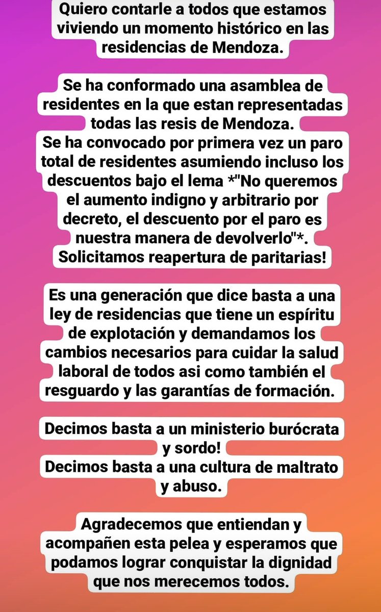 peleeperez's tweet photo. Esta semana se logrará algo histórico en Mendoza. Los residentes de salud harán PARO TOTAL. Te invito a leer de que se trata y compartirlo.
RT si apoyas al personal de salud en su reclamo. https://t.co/kBI79XyXQS