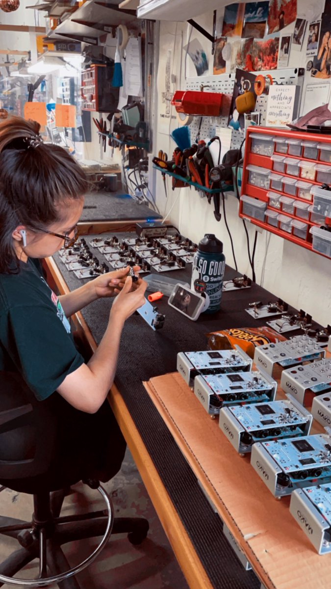 WalrusAudio's tweet photo. You know how just about every company that makes an electronic device has had a hard time finding parts over the past year? Well, the #D1delay fell into that category a bit. Parts just arrived and now our Walri builders are all tediously going to Mako a whole bunch of them.π¦π https://t.co/qTGg5Ers0m