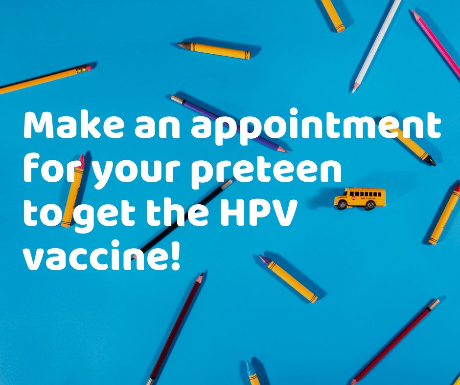 Protect your kids from cancer! The #HPV vaccine is recommended at ages 11–12 to protect against cancers caused by HPV. Make an appointment for your preteen to get the recommended vaccines before they go back to school. @ImmKSCoalition @KDHE #CancerPrevention #ShotAgainstCancer