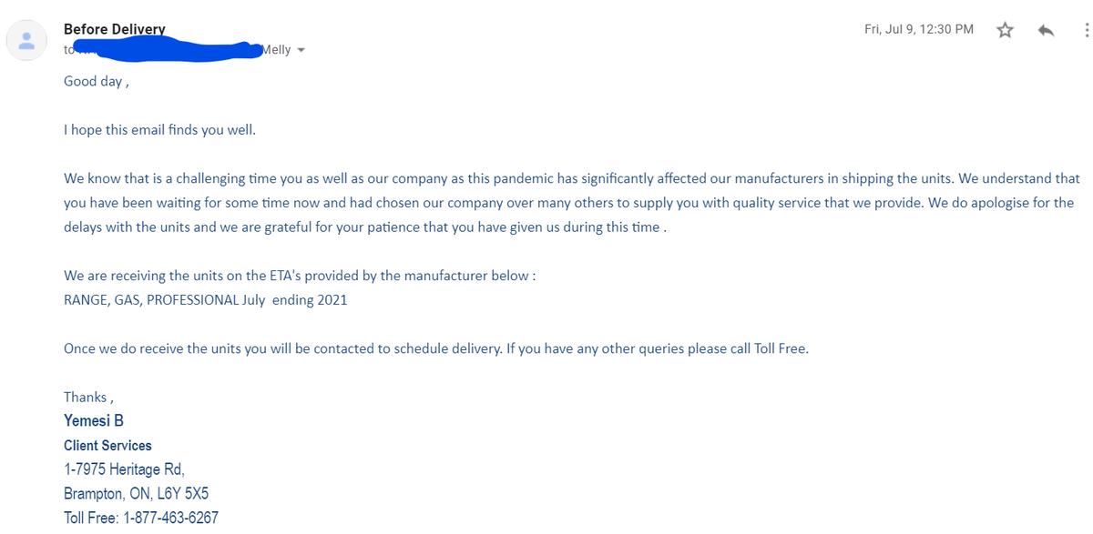sennotzen's tweet photo. @GoemansApp You found out in June a week before the customer is to receive the product that it was not arriving? And then again this week when it was supposed to be delivered to the customer you just realized you don't have the inventory? You should have a better line of sight on this delay. https://t.co/ssTfsTbO3d