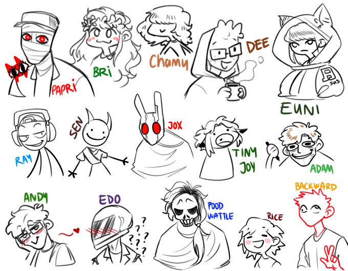 Drew some of my moots from memory (1/2)
@papriaki @lovoviii @poolbranch @daialune @eunivrz @XRAY32P @sennhah @joxtery @Koinko_ @AbsentSon @friccafracc @Ed0licious @poodwattle @ricetronaut @backwardmind 