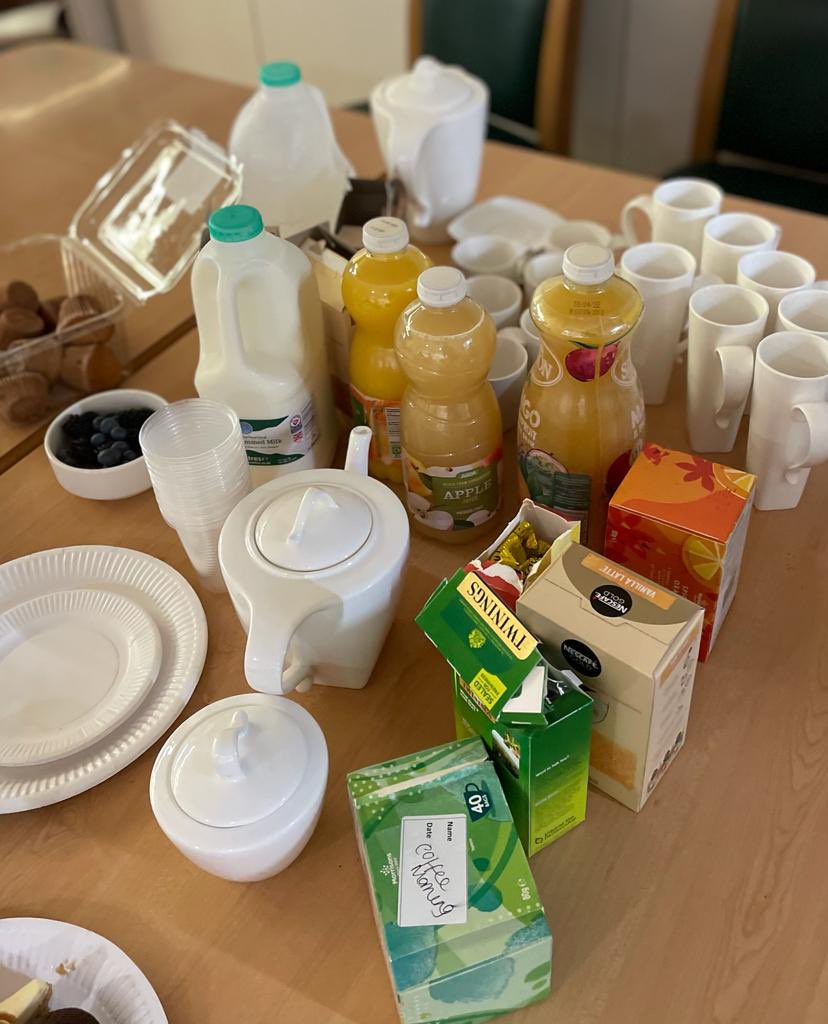 LeanneSCM's tweet photo. Lovely coffee morning on Oak this morning as we say goodbye to our fabulous activity worker @jaymie_dee wishing you all the luck in your new role! @GMMH_NHS https://t.co/4h59xkK6aL