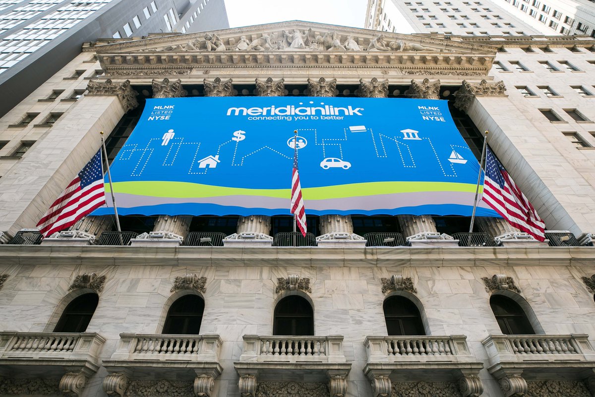 NYSE's tweet photo. Congratulations to Nicolaas Vlok and the rest of the @MeridianLink team on its IPO today (NYSE: $MLNK) π Welcome to our #NYSECommunity π #MeridianLinkIPO https://t.co/rBBSJwgXxu