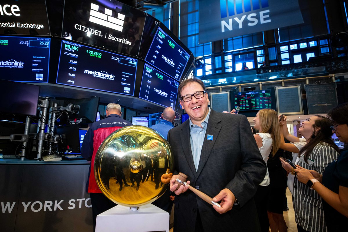 NYSE's tweet photo. Congratulations to Nicolaas Vlok and the rest of the @MeridianLink team on its IPO today (NYSE: $MLNK) π Welcome to our #NYSECommunity π #MeridianLinkIPO https://t.co/rBBSJwgXxu