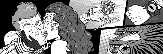 I illustrated "Sasperilla, Queen of Saturn's Speakeasies", a short story by @19f3_records - available in the back of @AhoyComicMags's THE WRONG EARTH: NIGHT &amp; DAY #6, available right now! 