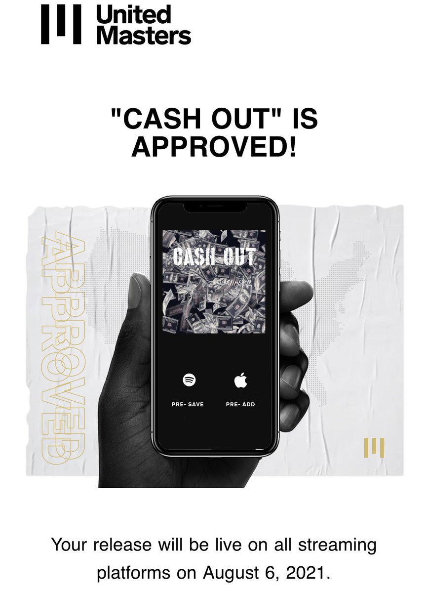 realdatguyrell's tweet photo. NEW MUSIC DROPPING 8/6/21!! NEW SINGLE “Cash Out”!! #music #hiphop #newmusic #unitedmasters #indiegame #independentartists #EXO_SC #viralmusic https://t.co/jEGQt04rLe