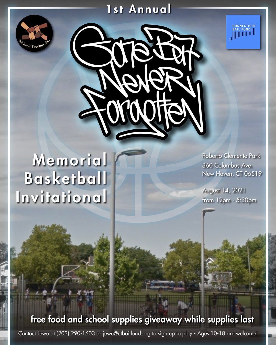 Celebrate the lives of all our community members and loved ones who were taken away from us too soon since the beginning of the COVID-19 pandemic for our first 1st Annual Gone But Never Forgotten Memorial Basketball Invitational!

Save the date!