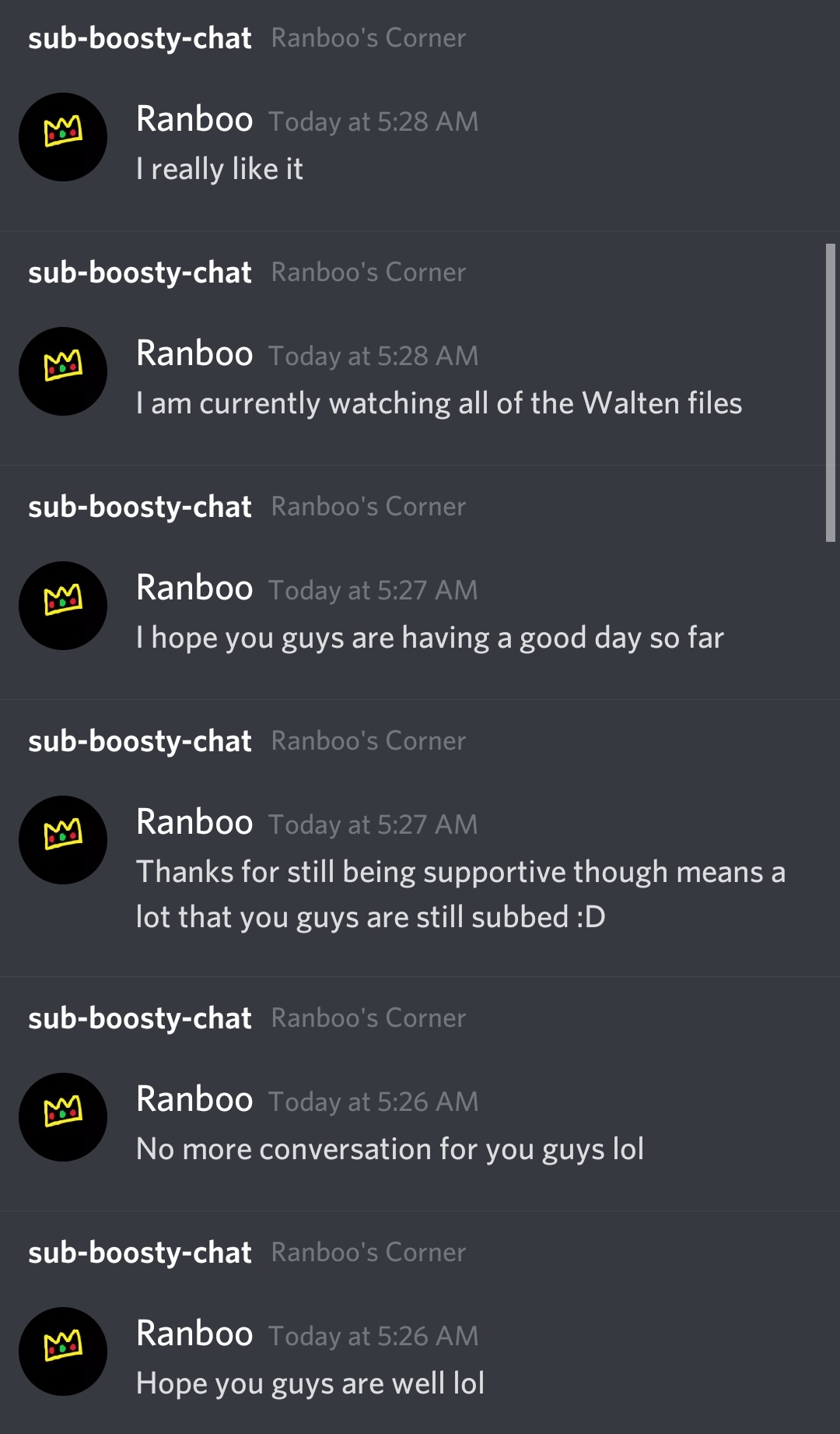 ranboo update!🎗 on X: Ranboo was also in his sub boosty chat on Discord!!   / X