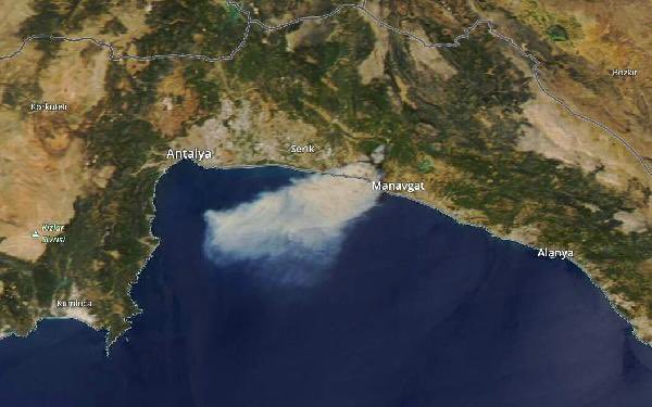 #Manavgat yangınının uydu görüntüsü.