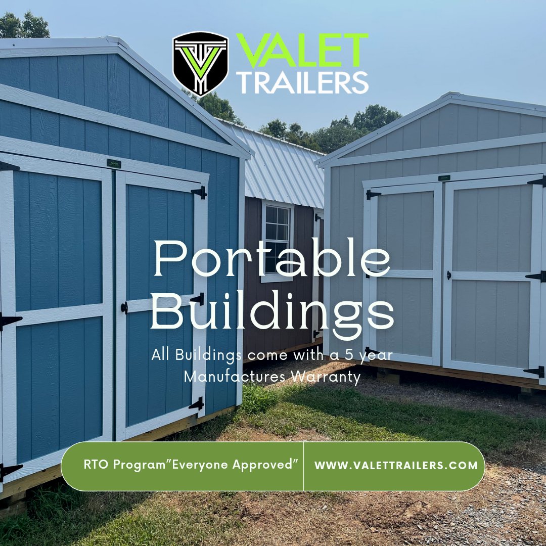 ValetTrailers's tweet photo. 🏠 𝗣𝗼𝗿𝘁𝗮𝗯𝗹𝗲 𝗕𝘂𝗶𝗹𝗱𝗶𝗻𝗴𝘀 🏠
Order From The Comfort Of Your Own Home 🤩 Building Sizes 6x10 to 16x40 ,  𝗡𝗼 𝗖𝗿𝗲𝗱𝗶𝘁 𝗖𝗵𝗲𝗰𝗸 
ⓇⓉⓄ 𝗣𝗿𝗼𝗴𝗿𝗮𝗺”𝗘𝘃𝗲𝗿𝘆𝗼𝗻𝗲 𝗔𝗽𝗽𝗿𝗼𝘃𝗲𝗱”
$𝟭𝟱𝟬 𝗗𝗼𝘄𝗻🆓️ 𝔻𝕖𝕝𝕚𝕧𝕖𝕣𝕪 https://t.co/LKWP5ohXcf