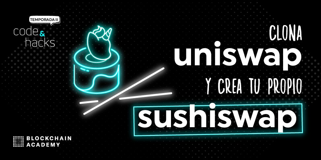 blockdemy's tweet photo. 🚀 ¡Aprende a clonar Uniswap y a crear tu propio Sushiswap en esta nueva sesión de #CodeandHacks y de la mano de @ernestognw!
¡No te la pierdas!
📆 28 de julio de 2021
🕗 19:00 hrs, México
👉 https://t.co/dUAxHOKxXR https://t.co/aPWtinSdBO