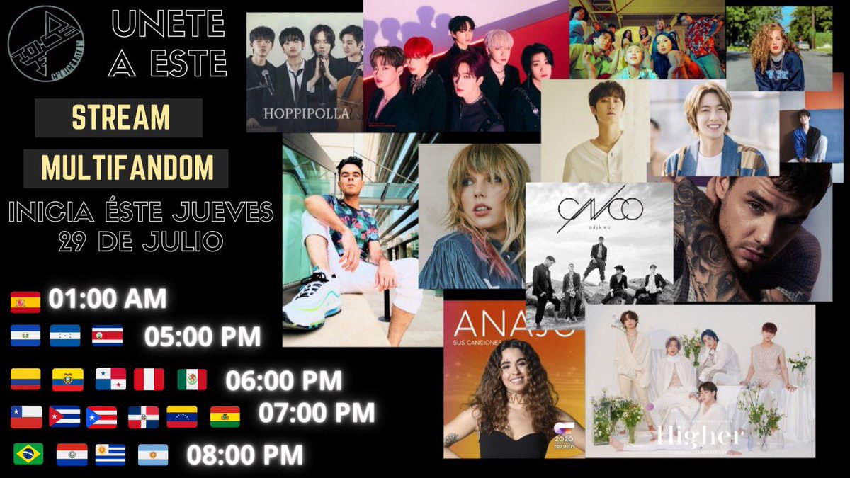 tswift_mx's tweet photo. Nos unimos con fandoms y #YezkaReacciona para un stream party que
Empieza: jueves 29 de julio
Termina: domingo 1ero de agosto
#MultifandomStream
El hashtag se usará para interactuar entre los fandoms participantes de esta actividad, para conocernos y apoyarnos a subir números https://t.co/DXiFhqyMjY