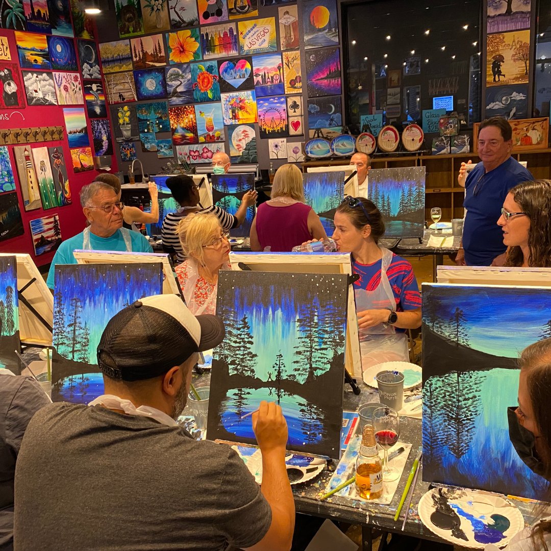 RMHCLasVegas's tweet photo. We’re excited to name @PinotsVegas as our August Business Benefactor of the Month! The paint-and-sip studio regularly donates silent auction items for our annual gala.  Plus, they hold annual painting classes that have raised $1.5k+ for #RMHCLasVegas.  #ThankYou https://t.co/Wkf1lUSWWl