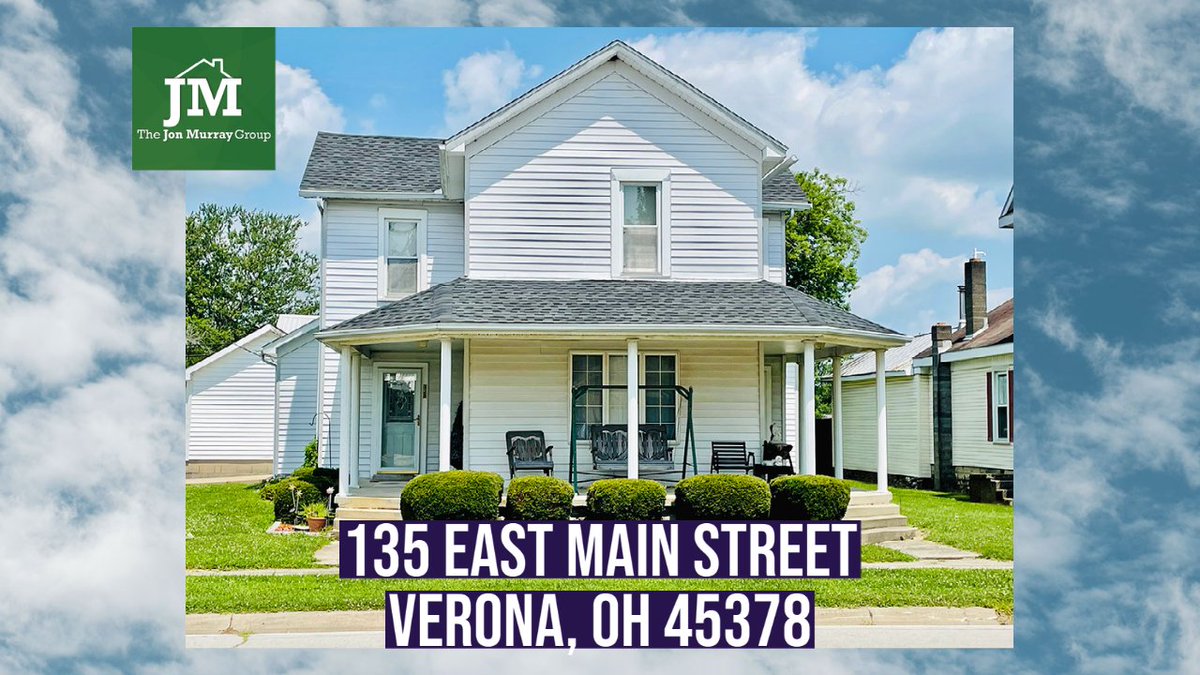 #justlisted
135 E Main Street Verona, OH 45309
4 Bedrooms, 3 1/2 Baths, 2 One Car Detached Garages - $124,900
For more info, photos, and video go to bit.ly/135-E-Main-Ver…

#PrebleCounty #RealEstate #HomeForSale #JonMurrayGroup #1realestateteam #BHGRE
