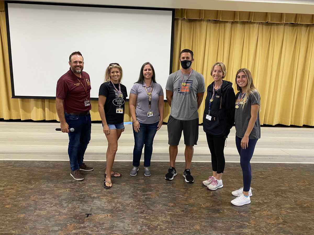 DoughertySDMC's tweet photo. Today our teachers and staff were welcomed back on campus for an early #TEAMBashaw staff kickoff celebration, “The #TEAMBashaw Olympic Games”. Our team has energy and excitement and is ready to serve our students and families for the 2021-2022 school year! Go Bobcats! #WeManatee https://t.co/nXW1fTckyb