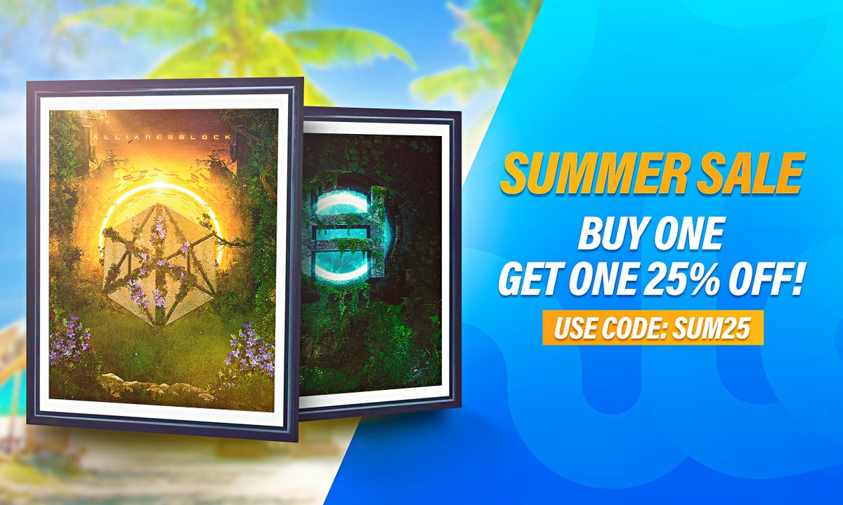 cryptopostersco's tweet photo. 🚨 SUMMER SALE HAPPENING NOW 🏖️

LIMITED TIME ONLY, Buy 1 Poster &amp; Get Another One for 25% OFF!

🤑 Shop This SALE Now - https://t.co/C7Tq1mODVR

$HBAR $XRP $BTC $ALBT $ETH #XRP #HBAR #BTC #ALBT #CryptoArt #CryptoArtists #CryptoTwitter #Crypto #Posters #CryptoNews https://t.co/o2RTaSTIZ0
