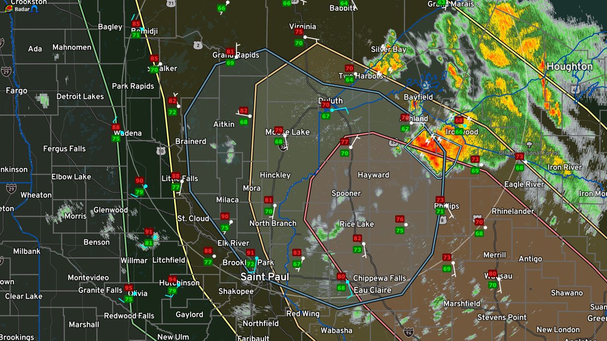 Severe Weather Outbreak to begin in Minnesota And Wisconsin this evening with all hazards on deck. A derecho is possible as supercells form and move southeast while becoming more linear. A Tornado Watch is likely prior to 7 PM CDT. (Watch Chance: 95%)
#mnwx #wiwx https://t.co/ArIlxKX64I