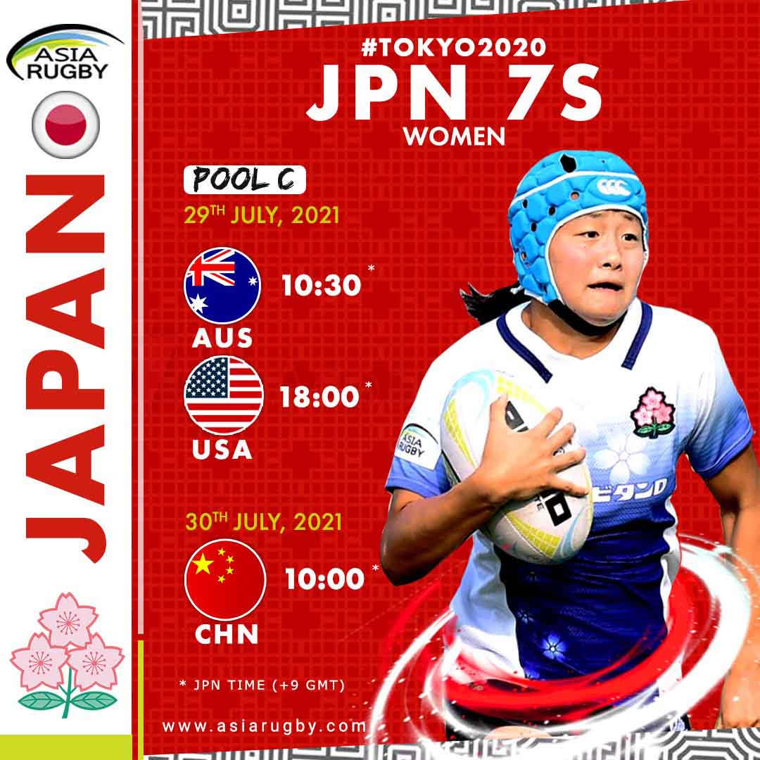 asiarugby's tweet photo. GAME DAY !!!    #JPN  7s 🇯🇵  &amp;  #CHN 7s 🇨🇳 🚺
 
#Tokyo2020 #Olympics 🥇🥈🥉

#asiarugby  #HowWeSevens #Rugby7s #TeamPowered https://t.co/cJMvIBw9WK