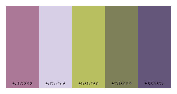 ColPaletteBot's tweet photo. Beep beep, here's a pretty color palette for you!
color-scheme.js parameters used:
- hue: 126
- variation: soft
- colors: #ab7898, #d7cfe6, #b8bf60, #7d8059, #63567a
Have a lovely evening!
#twitterbot #colorpalette #colors #palette #prettycolors https://t.co/Ce61yDwtvd