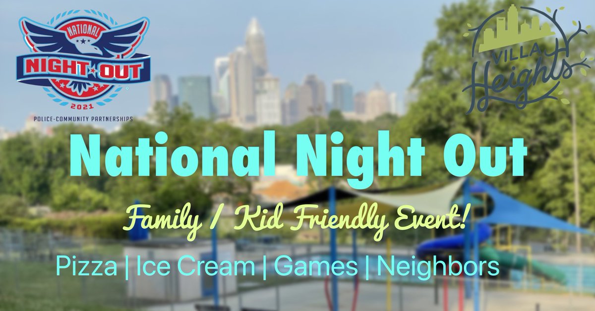 VillaHeights's tweet photo. Join us 8/3 for #NationalNightOut and meet your Villa Heights neighbors!  We’ll meet at Cordelia Park Outdoor Pavilion 6-730PM https://t.co/8TYcjh2Kl6