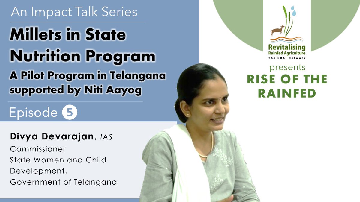 network_rra's tweet photo. "#Nutrition plays an important role in #physical #MentalHealthMatters and millets are key to #NutritionalSecurity" says Smt. Divya Devarajana, IAS Principal Secretary, @WCDTelangana.
#MilletsToMillons #FoodSystem #RainfedAgriculture
🎬🎬https://t.co/iGhvuLaTSl https://t.co/Qpg5mPbnli