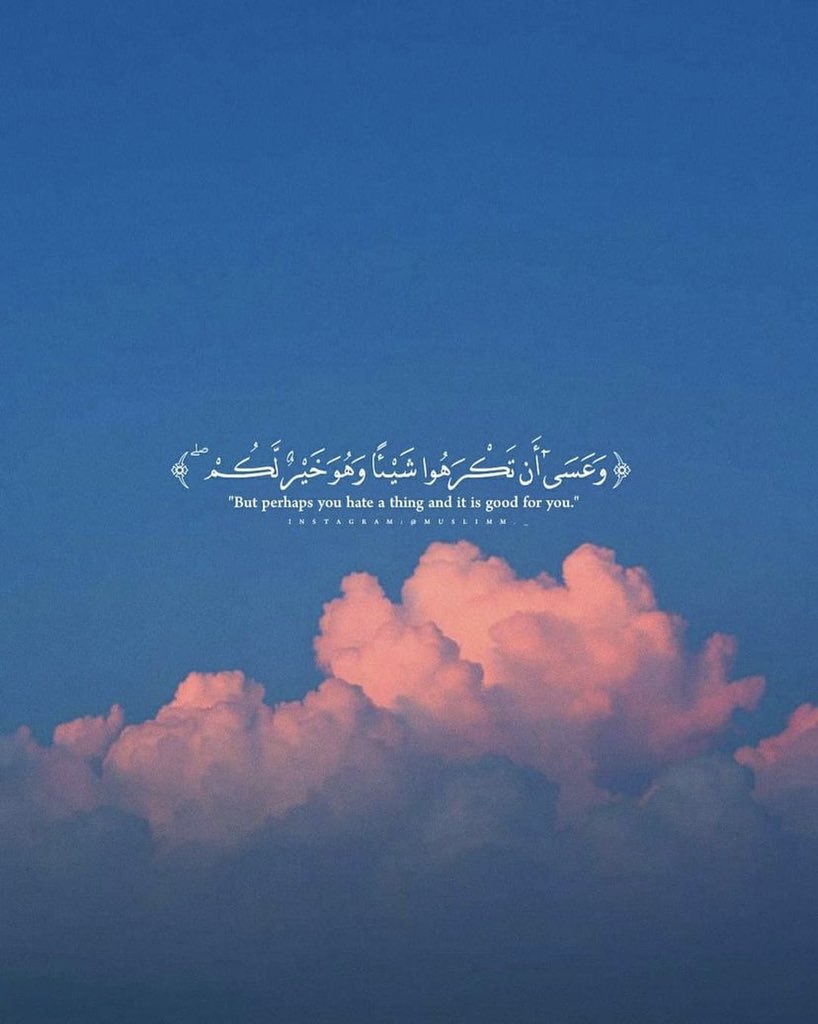 ﴿وَعَسَىٰ أَن تَكْرَهُوا شَيْئًا وَهُوَ خَيْرٌ لَّكُمْ ۖ وَعَسَىٰ أَن تُحِبُّوا شَيْئًا وَهُوَ شَرٌّ لَّكُمْ﴾

إنّ منعَ الله عبدَه من بعض محبوباته هو عطاءٌ منه له؛ لأنّ الله تعالى لم يمنعه منها بخلًا، وإنما منعه لطفًا فاعلم أن كل شيء كتب لك فهو خير لك لا تستعجل على رزقك.