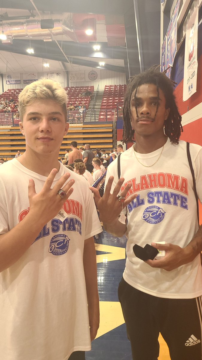 Proud of our boy <a href="/cooperevans106/">Cooper Evans</a> tonight! He finished up his HS Career with a Pin and Win in his All State match. Great job Coop! On to <a href="/CarlAlbertState/">Carl Albert State College</a> !