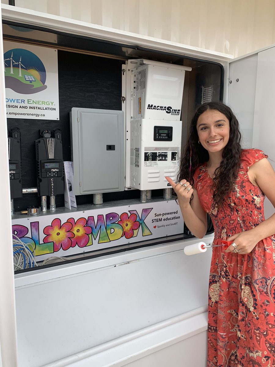 The #BloomBox at #NBSS was designed, funded, built &amp; installed by <a href="/roux_sofie/">BloomBox Design Labs by Sofie Roux</a> &amp; all by selling her #Art. It has empowered the #ResilientEducators there to deliver learning on a new level with their <a href="/WorldPossible/">WorldPossible</a> <a href="/RACHEL_Offline/">RACHEL_Offline</a> &amp; using #Kolibri <a href="/LearnEQ/">Learning Equality</a> &amp; put the A into #STEAM