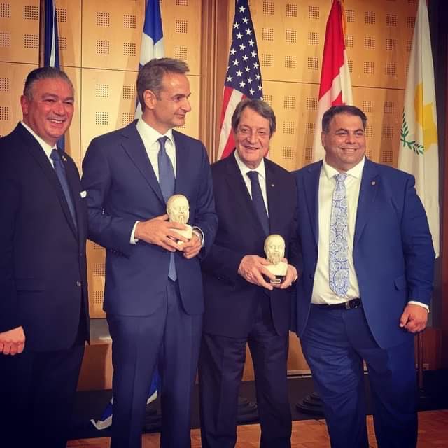 Nicholas Karacostas (@nicholaskaraco1) on Twitter photo An Epic and Historic night for AHEPA honoring Prime Minister Mitsotakis of Greece 🇬🇷 and President Anastasiades of Cyprus 🇨🇾 with Supreme President Horiates <a href="/OrderOfAHEPA/">Order of AHEPA</a> <a href="/kmitsotakis/">Kyriakos Mitsotakis</a> <a href="/AnastasiadesCY/">Nicos Anastasiades</a> <a href="/g_horiates/">George G. Horiates</a>
Bravo 👏 An Epic and Historic night for AHEPA honoring Prime Minister Mitsotakis of Greece 🇬🇷 and President Anastasiades of Cyprus 🇨🇾 with Supreme President Horiates <a href="/OrderOfAHEPA/">Order of AHEPA</a> <a href="/kmitsotakis/">Kyriakos Mitsotakis</a> <a href="/AnastasiadesCY/">Nicos Anastasiades</a> <a href="/g_horiates/">George G. Horiates</a>
Bravo 👏