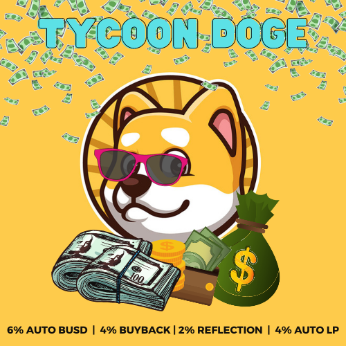 TycoonDoge's tweet photo. @rival_finance @ethlivetoken @liquifiorg @BabyMessiahBSC @SproutToken @saveanimaltoken @CryptOnlyFanz @MoonDogCrypto @AxsLittle @DreamCoinMax @TokenDumbo @Metaverse_KID @DiamondBDogeBSC We are the one and only real Tycoon Doge

https://t.co/x3Ep53LVVK

Now on rival finance too

#tycoondoge #doge #BNB #CryptoGems https://t.co/FBHBPeKWRB
