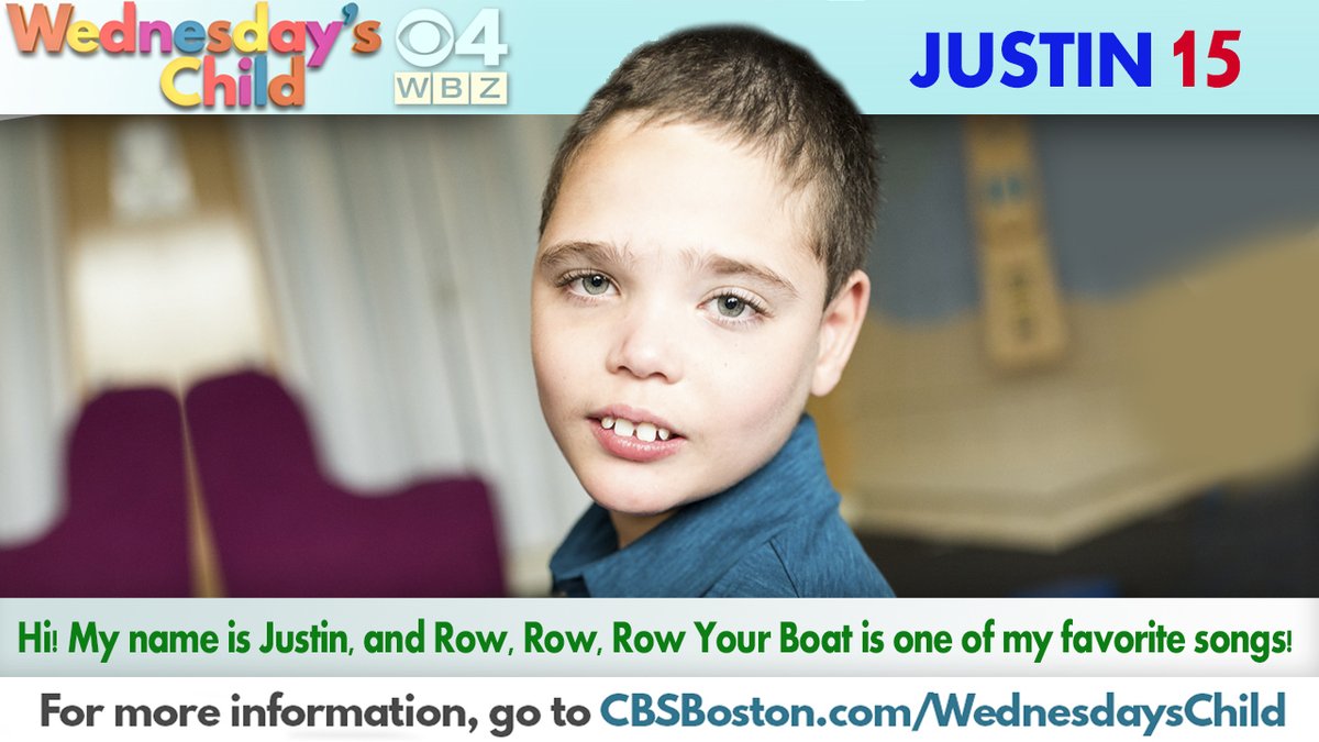 wbz's tweet image. Justin loves listening to music and nursey rhymes. He also loves exploring new places. Please RT to help find a special family who can meet Justin’s needs.  cbsloc.al/2Winx6l #WednesdaysChild