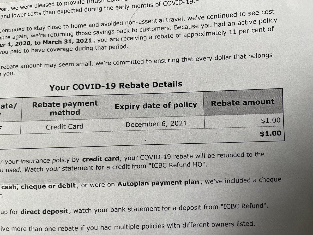 Super excited for my COVID rebate, which actually cost more to send than the rebate itself! 🙄