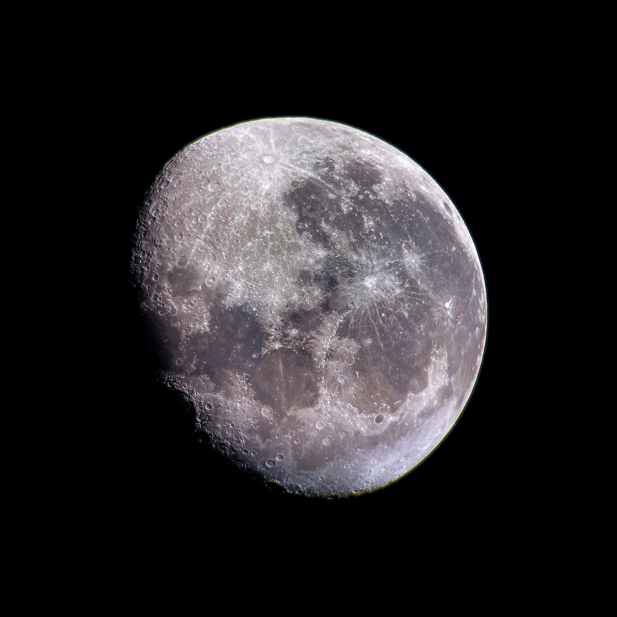 FluffyFrenchFry's tweet photo. Took on Astronomy this summer and this is a shot of the Moon that I am proud of. Hope to continue to get better in this hobby :D https://t.co/9Wf6Gl05XM