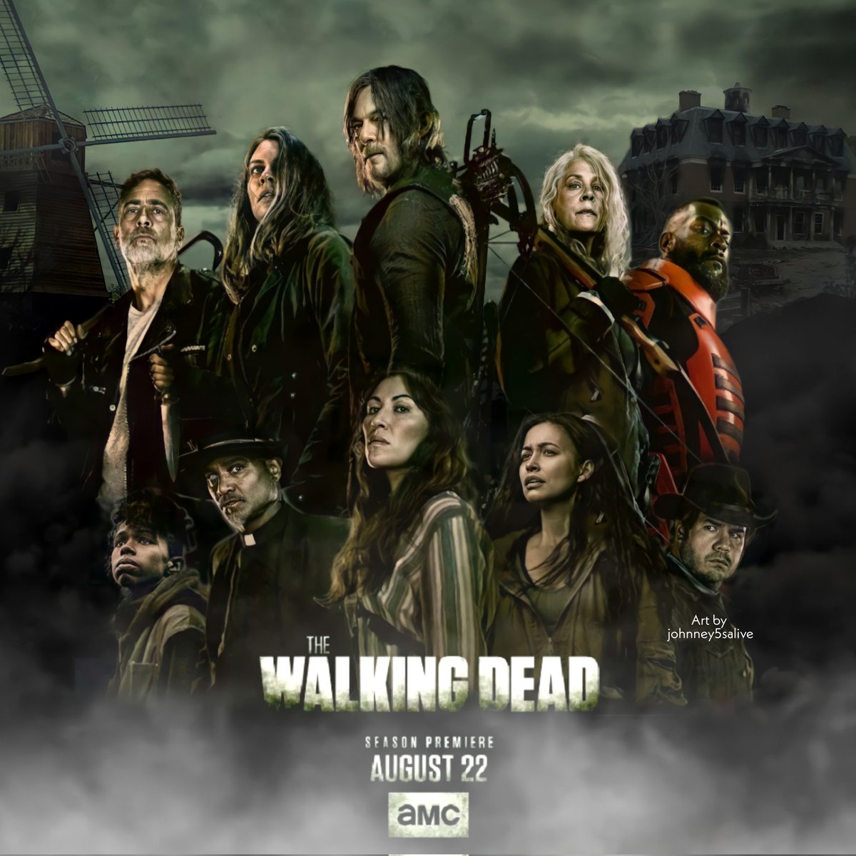 Johnney5salive's tweet photo. Season 11 promo Concept
@NocbroNation @sonyairyna @ScottMGimple @cocosrosita @RobertKirkman @GunnerGale @IamAngeltheory #eugeneporter #mercertwd #michealjamesshaw #larencohan #maggie #fathergabriel #sethgilliam #elenormatsuura #magna #johnney5salive #twdfanart https://t.co/9ZOBFWOqWv