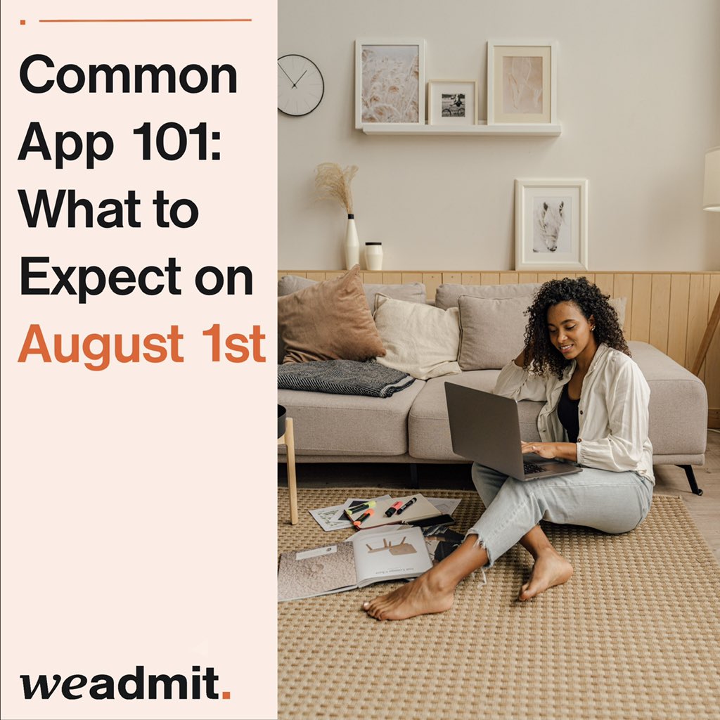 This weekend, the Common App will open for students to begin submitting their applications to over 900 colleges. Read our guide to know exactly what to expect: weadmit.com/blog/common-ap…