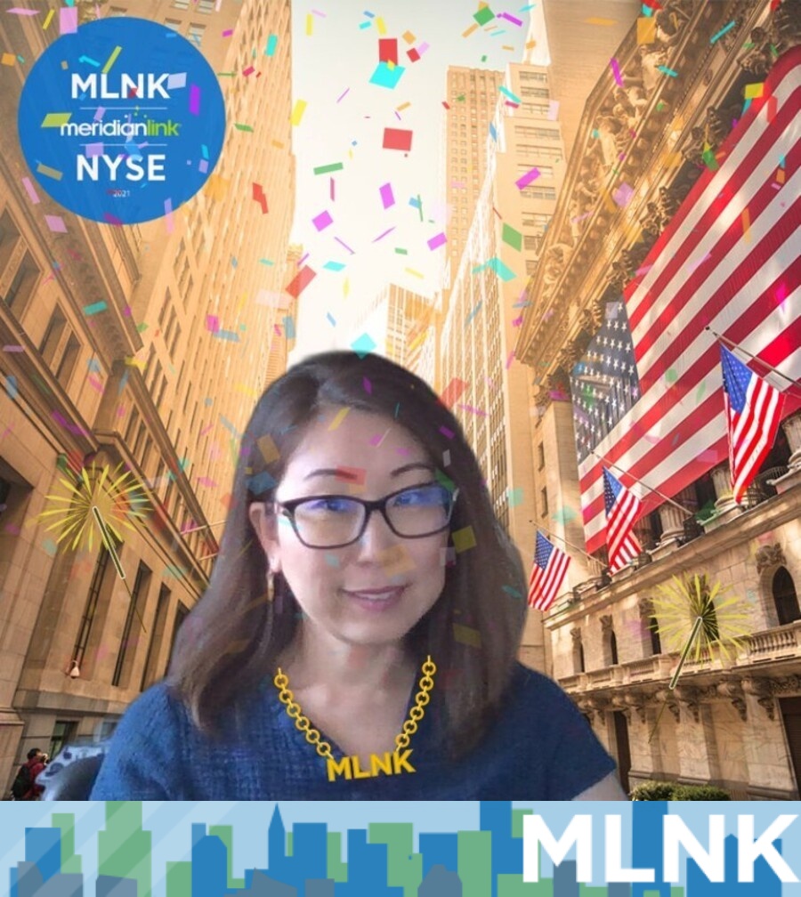 HirokoLujan's tweet photo. Celebrating @meridianlink's IPO like I was in New York. 😁 #VirtualPhotobooth #MeridianLinkIPO $MLNK https://t.co/83d8khSavl