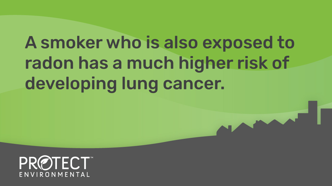 Did you know - exposure to the combination of radon gas and cigarette smoke creates a high risk for developing lung cancer? The EPA estimates that smokers exposed to radon increase their lung cancer risk eight to nine times compared to nonsmokers. #LungCancer