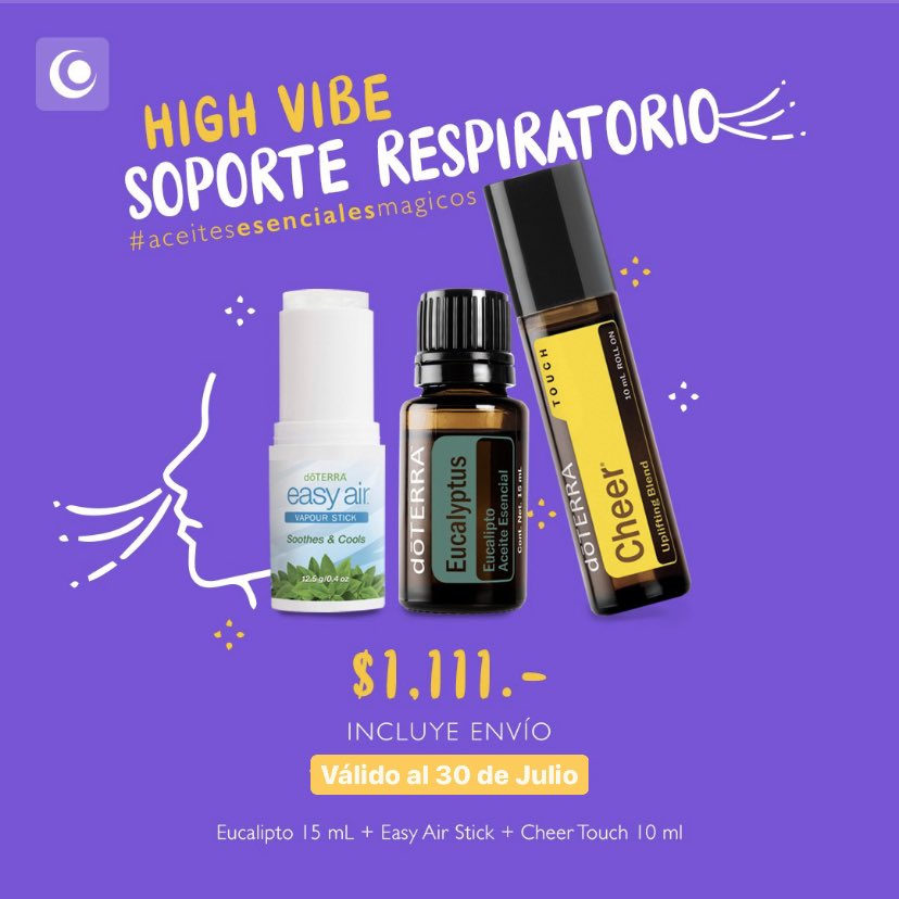 ⭐️Aceites esenciales puros para fortalecer nuestro sistema respiratorio ✅ y mejorar nuestro estado de ánimo 🙃😉. 
▶️Eucalipto,
▶️ Mezcla cheer para mejorar el estado de ánimo.
▶️ Easy air touch para vías respiratorias. 
Solo tengo 10 paquetes. Contáctame si te interesa.
