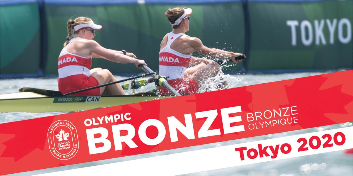 BRONZE 🥉 for Caileigh Filmer and Hillary Janssens in the women's pair! 🤩🙌 #Tokyo2020 #TeamCanada