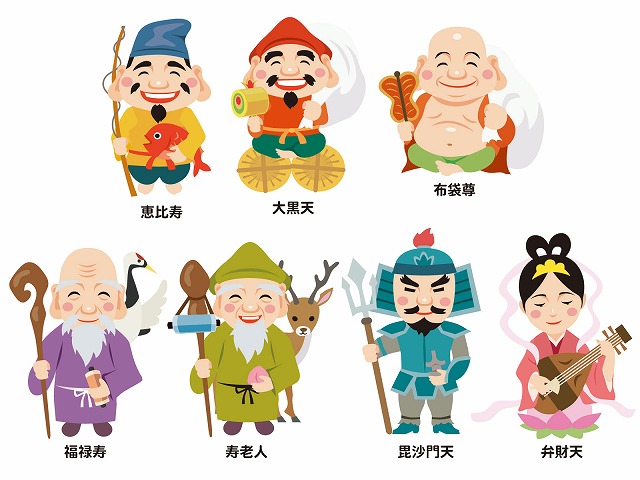 七福神の日。 日付は七福神の「しち（7）ふ（2）く（9）」と読む