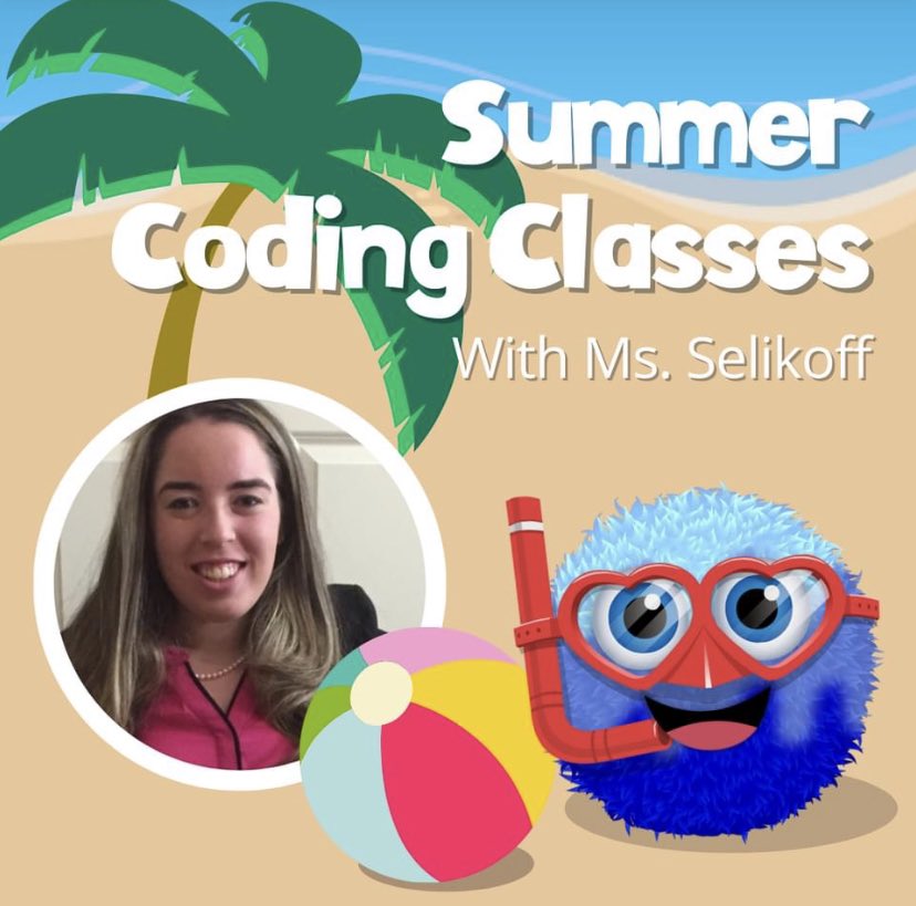 Fuzz  &amp; I are in a #summer state of mind! Join us tomorrow at 11 AM EST to learn about #coding while earning coins in a gamified way! Still room to sign up! Aug. courses including a slime theme &amp; mystery course are now live! thedreambigacademy.org/book-online #code #summercamp #learntocode