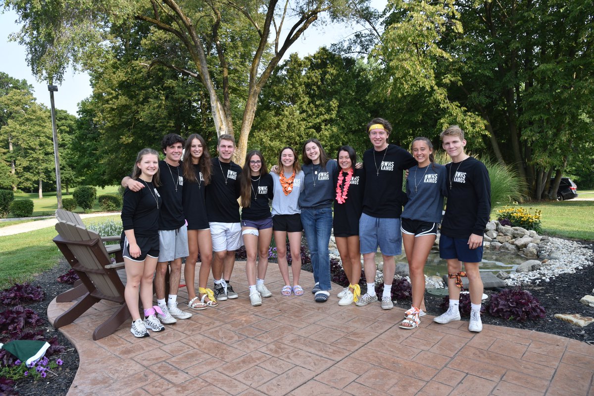 BishopWatterson's tweet photo. Kairos 18 is complete! Faith and friendship on God's time for members of the Class of 2022. Thank you to the leaders who took time out of their summer to prepare and lead, especially the Class of 2021 alumni who came back for this first-ever summer Kairos!  @BWHScampusministry https://t.co/WjlHkE2oyG