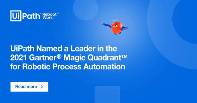 cklayko's tweet photo. .@UiPath was named a Leader in the 2021 @Gartner_inc Magic Quadrant™ for Robotic Process #Automation for the 3rd year in a row. Find out more. https://t.co/JZ5cHszk9q https://t.co/R2ni7bZizf