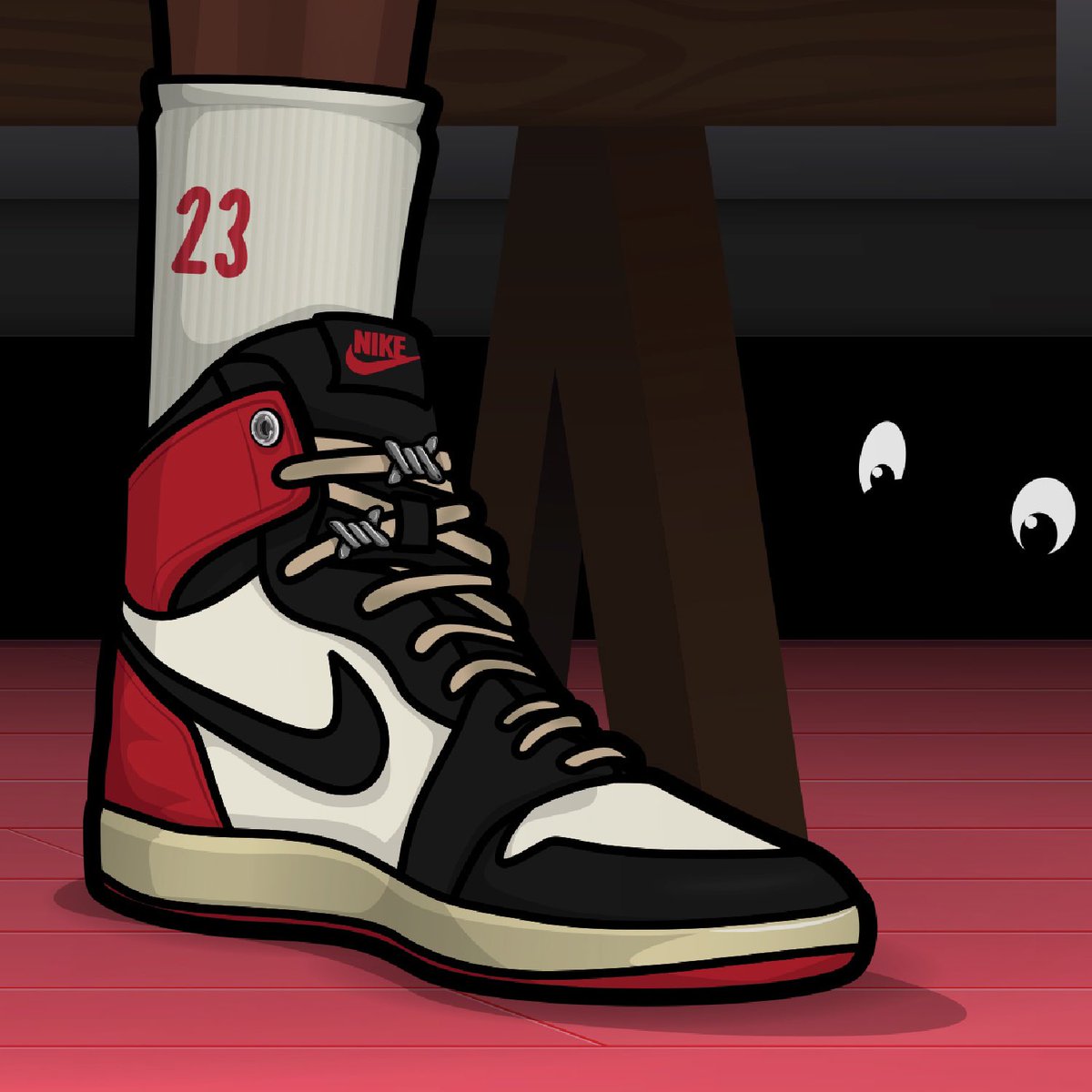 hyperstrikerec's tweet photo. Girl &amp; The GOAT | The Bonus Tracks (Easter Eggs) | Can you decipher all 9 “Bonus Tracks” within the design ? | 03 | “Fox Two Three” #MichaelJordan #jordan1 #SpaceJamMovie https://t.co/mYYTfGKMzs