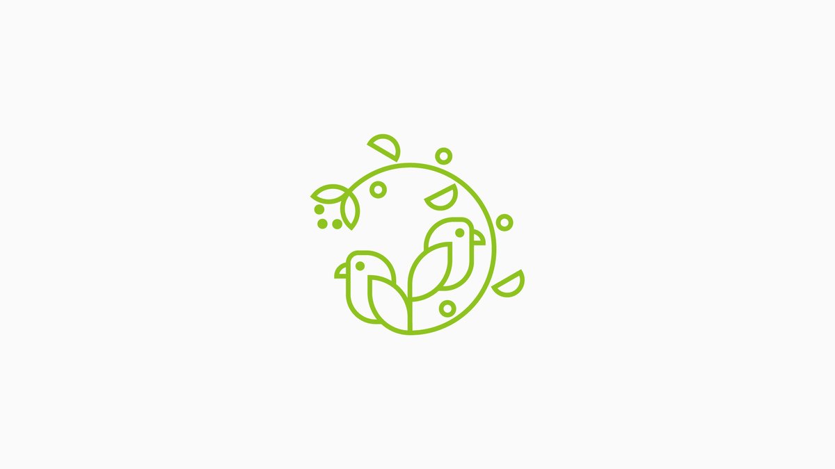 T S Vision Logo 266 シンプルな鳥とリーフ ロゴマークのポイント シンプルな図形を組み合わせ鳥と花をナチュラルで可愛い印象にデザイン T Co Cyfb4lysbo ロゴ ロゴマーク