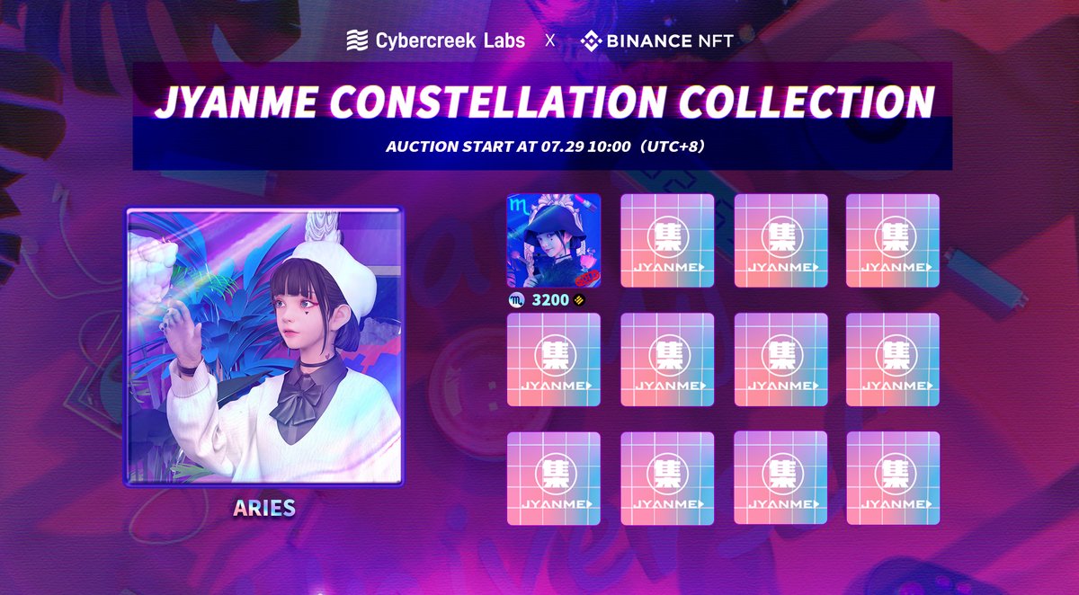 VSPARK_Official's tweet photo. The JYANME-Scorpio NFT collection has been sold @3200USD 🎉.
The 2nd auction,  JYANME-Aries will be launched at 10:00 29th July (UTC+8) on Binance NFT Market Place. @TheBinanceNFT🐑Thank you so much for believing in Miss J!  Check out Jyanme Aries NFT on 
https://t.co/OZ68j3op9o https://t.co/aXjs1menVv