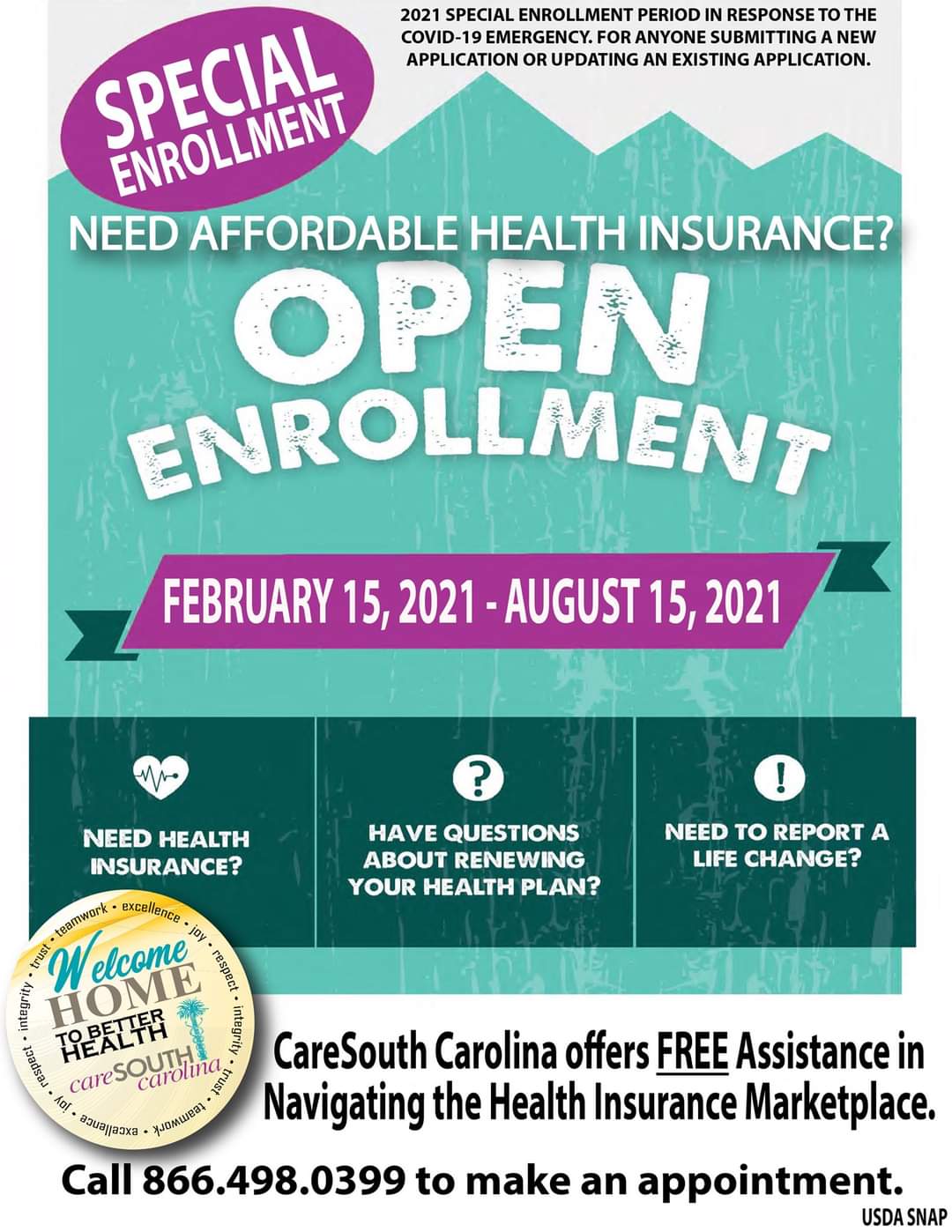 CareSouth Carolina on Twitter "Time is running out! 2021 Special