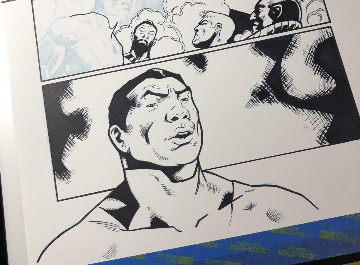 yardsaleartist's tweet photo. The art party never stops at Yard Sale Headquarters!
#LateNightInking on a project for talented writer, @VanAllenPlexico!
#makingcomics https://t.co/9oLlIvTsiE