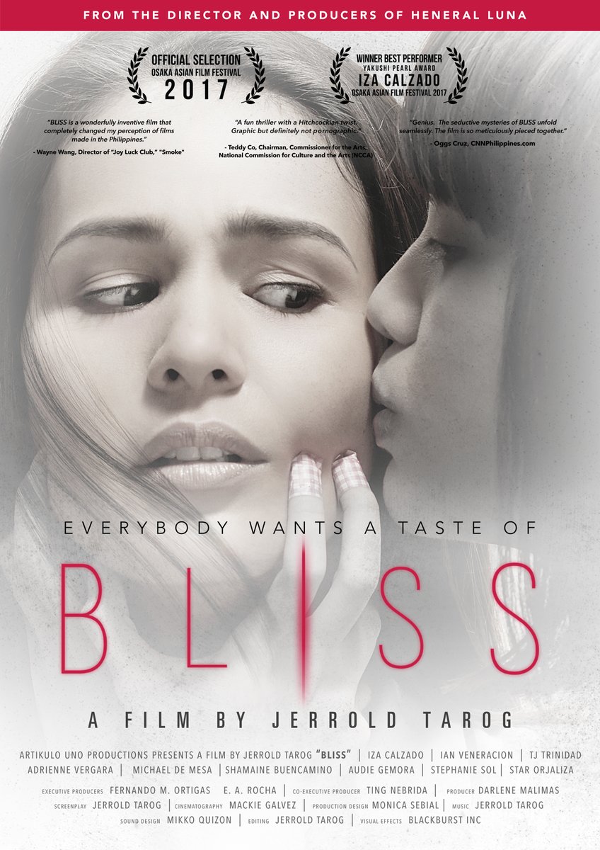 TBAStudiosPH's tweet photo. It's #TBAThrowback Thursday again!
Let's take a look back on the official poster of @TBAStudiosPH' #Bliss, a film by @JerroldTarog which will be coming to @Netflix_PH on August 15! #ProudlyTBA https://t.co/ulWFyUAX8A